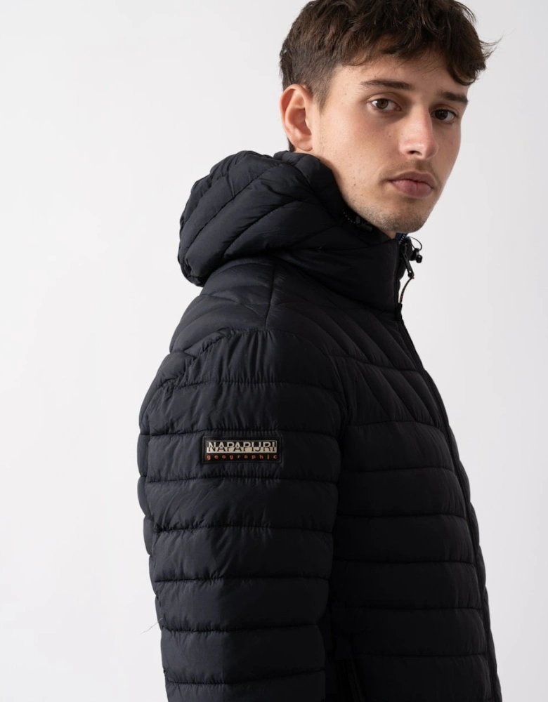 A-Lapaz Mens Hooded Puffer Jacket - Black 041
