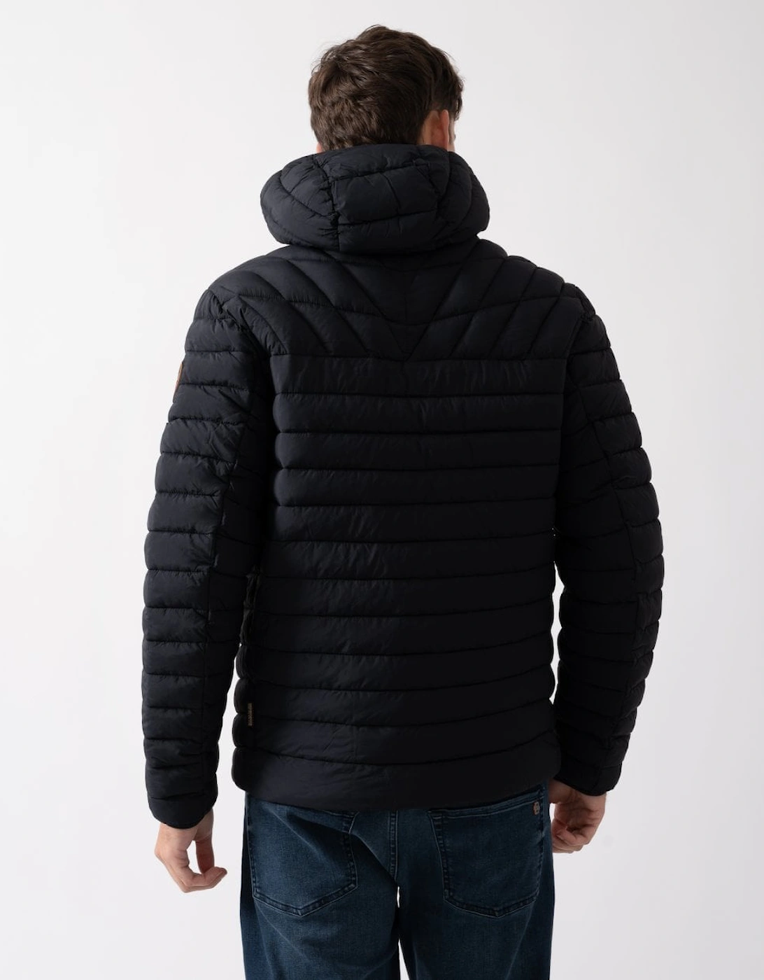 A-Lapaz Mens Hooded Puffer Jacket - Black 041