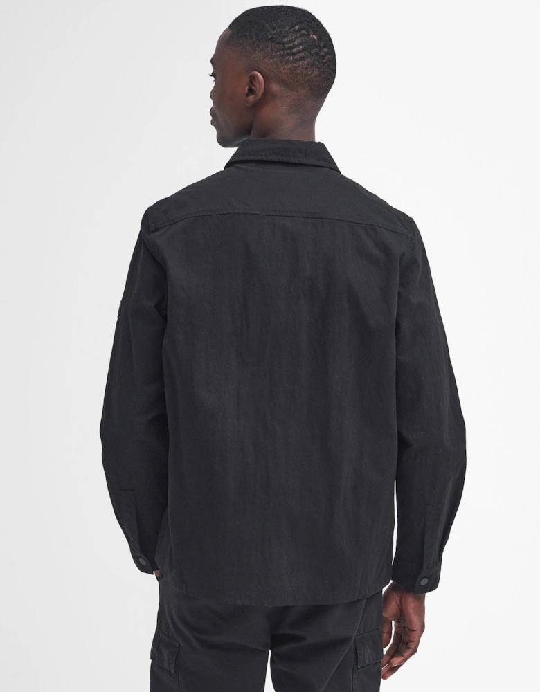 Maze Peached Mens Overshirt - Black