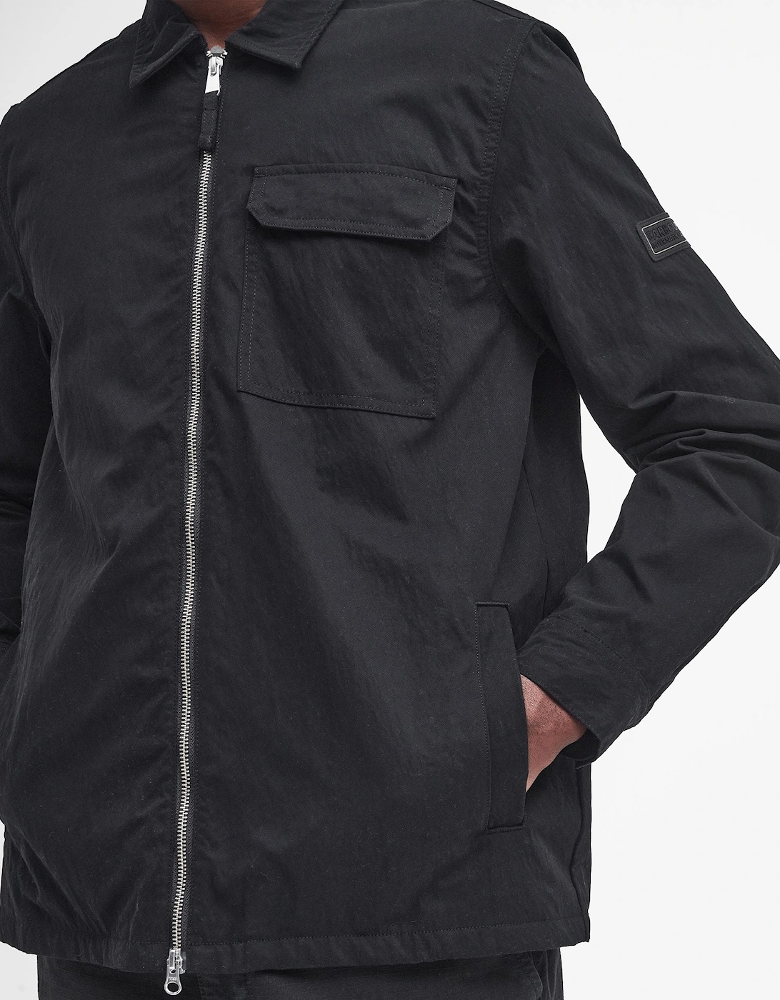 Maze Peached Mens Overshirt - Black