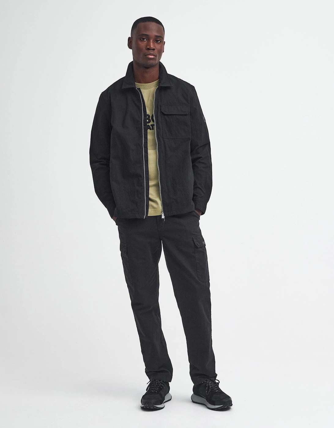 Maze Peached Mens Overshirt - Black