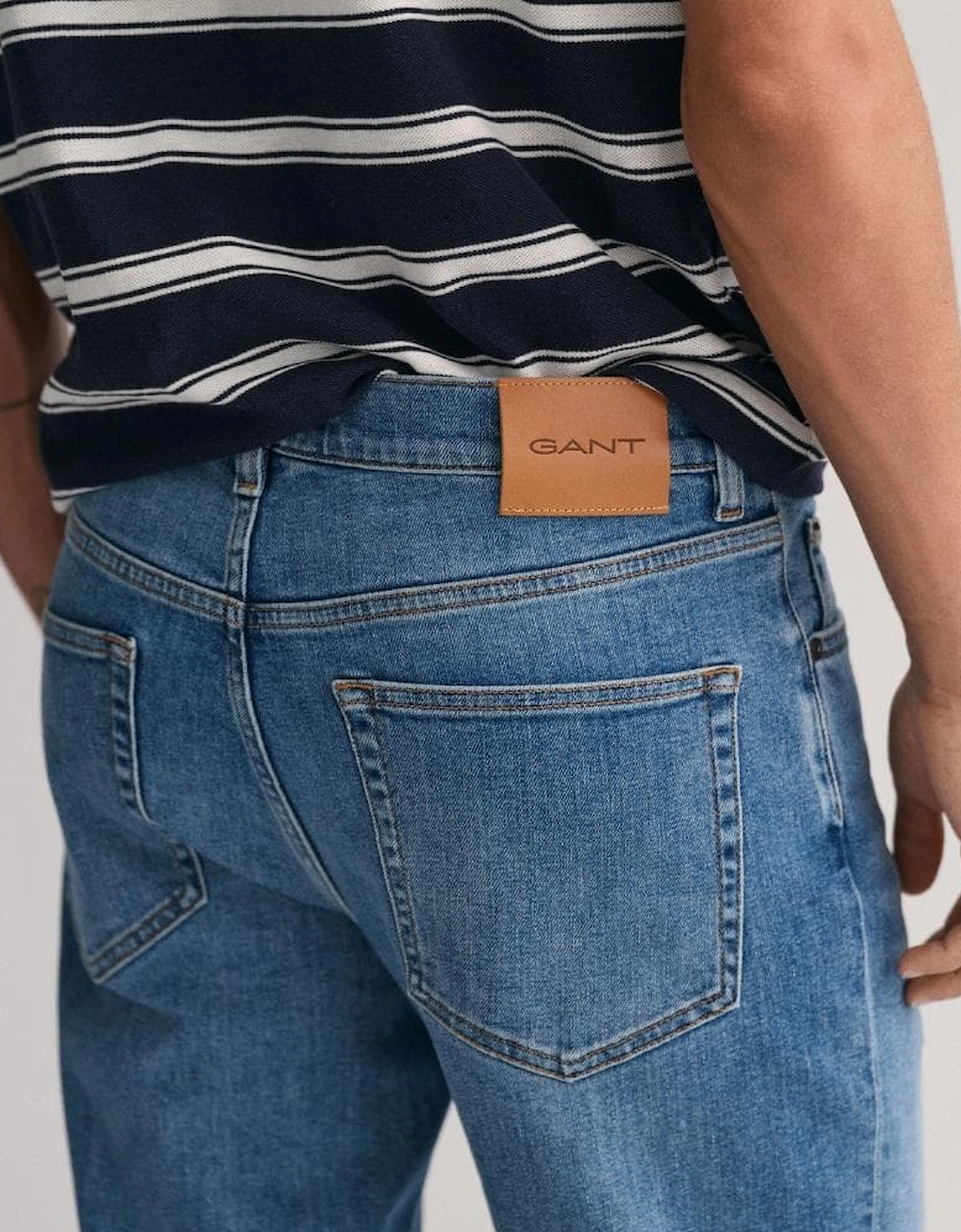 Mens Slim Fit Jeans - 971 Mid Blue Worn In