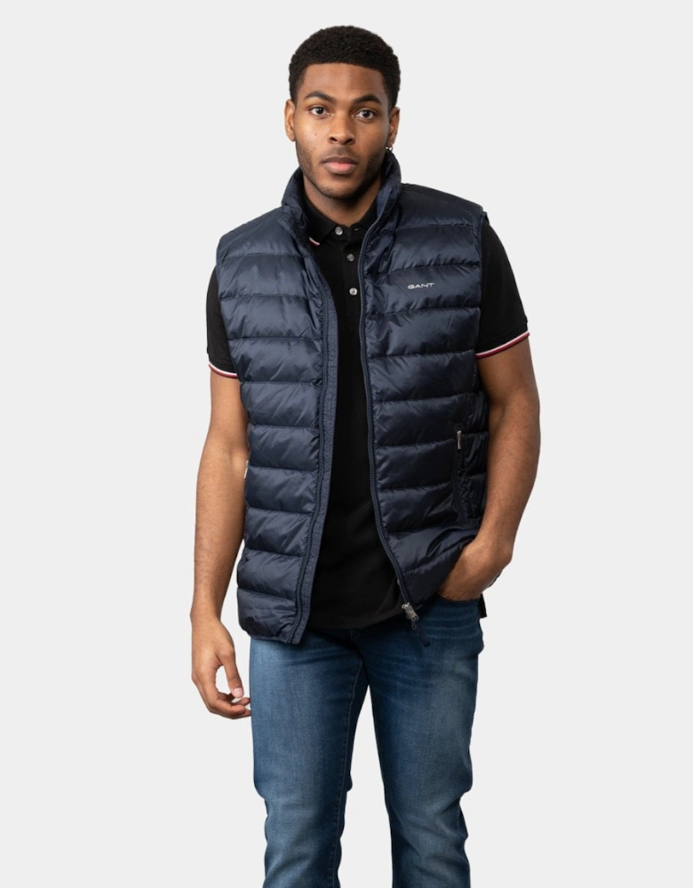 Mens Light Down Gilet - 433 Evening Blue