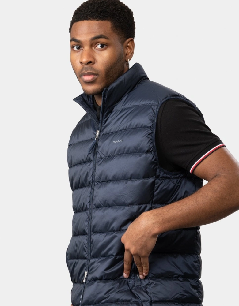 Mens Light Down Gilet - 433 Evening Blue