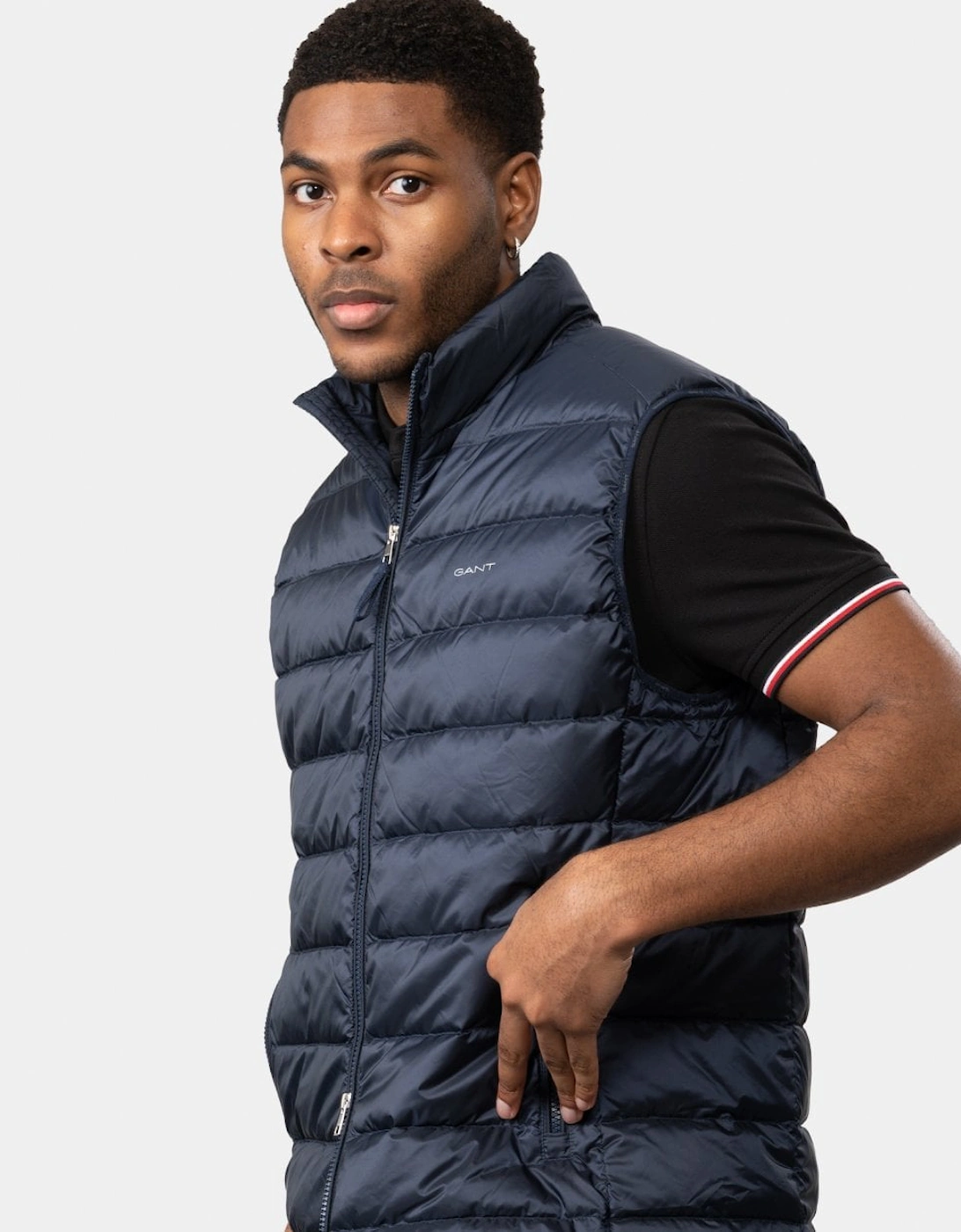 Mens Light Down Gilet - 433 Evening Blue