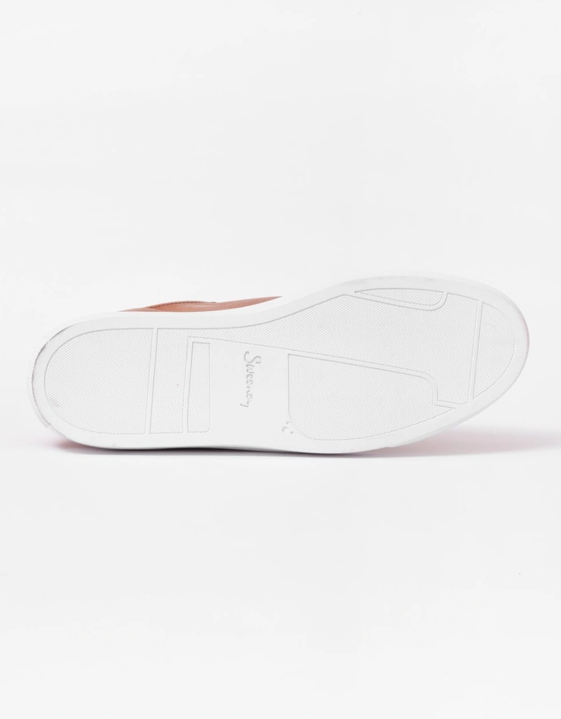 Hayle Antiqued Calf Leather Mens Trainers - Cognac