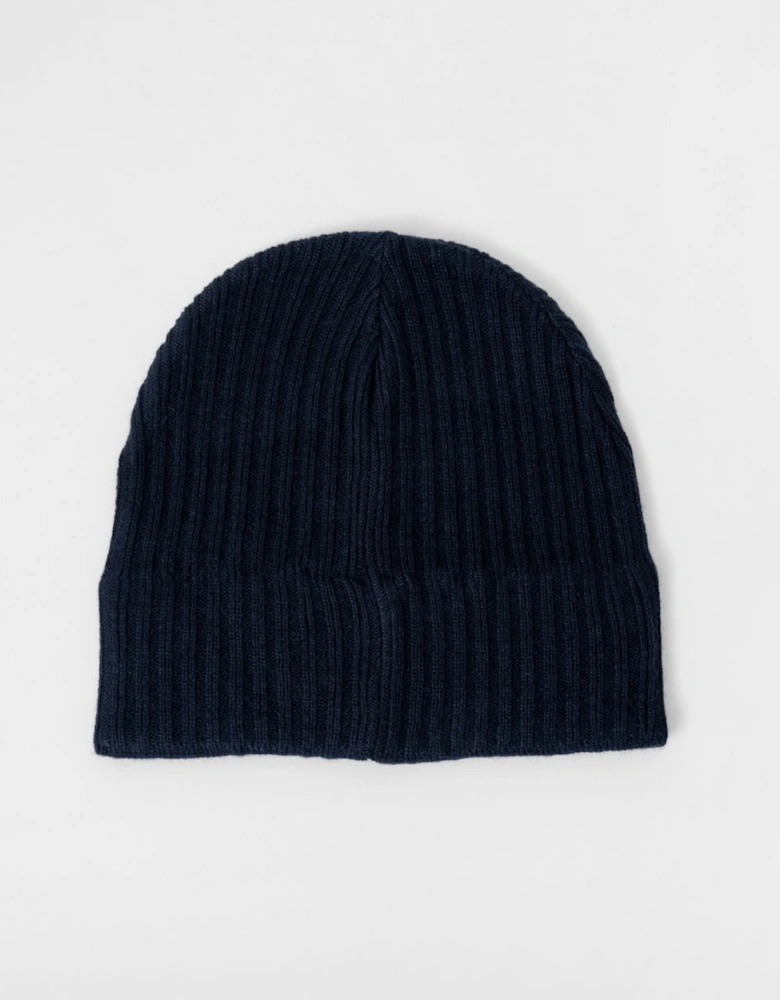 Lyle & Scott Knitted Ribbed Beanie - Z271 Dark Navy