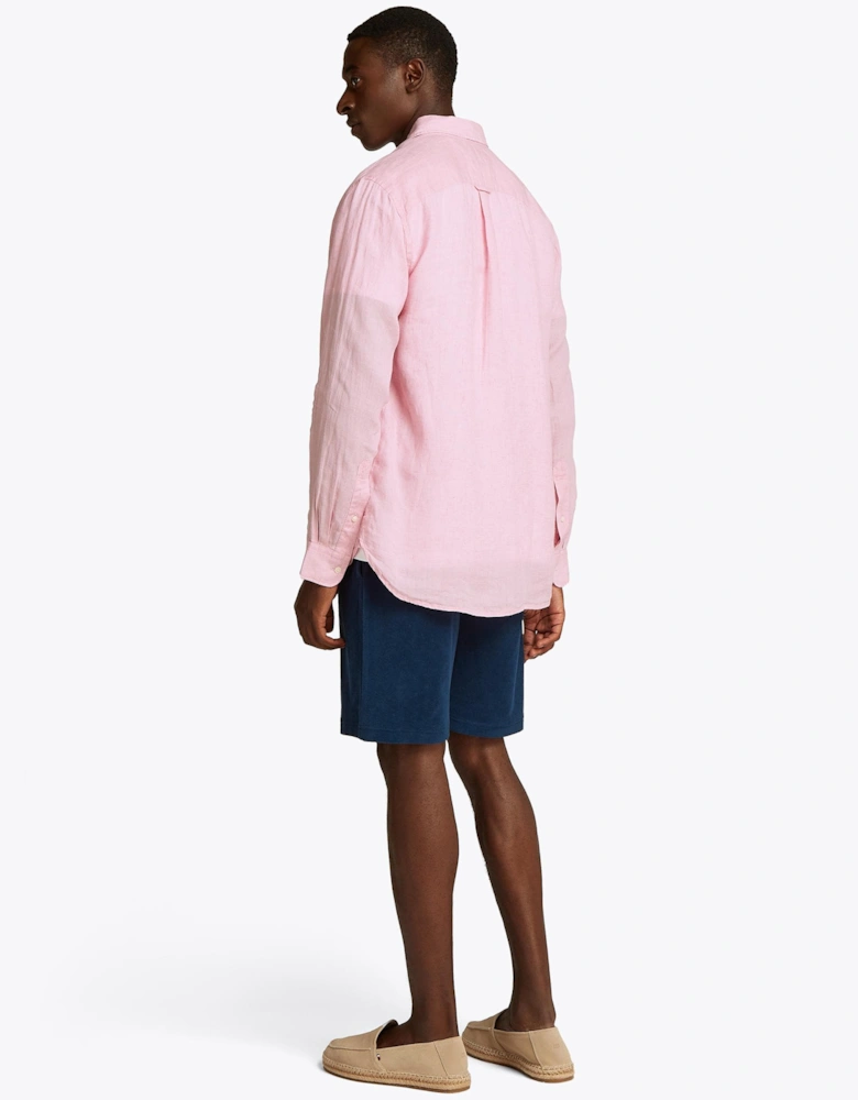 Pigment Dyed Solid Mens Shirt - Classic Pink