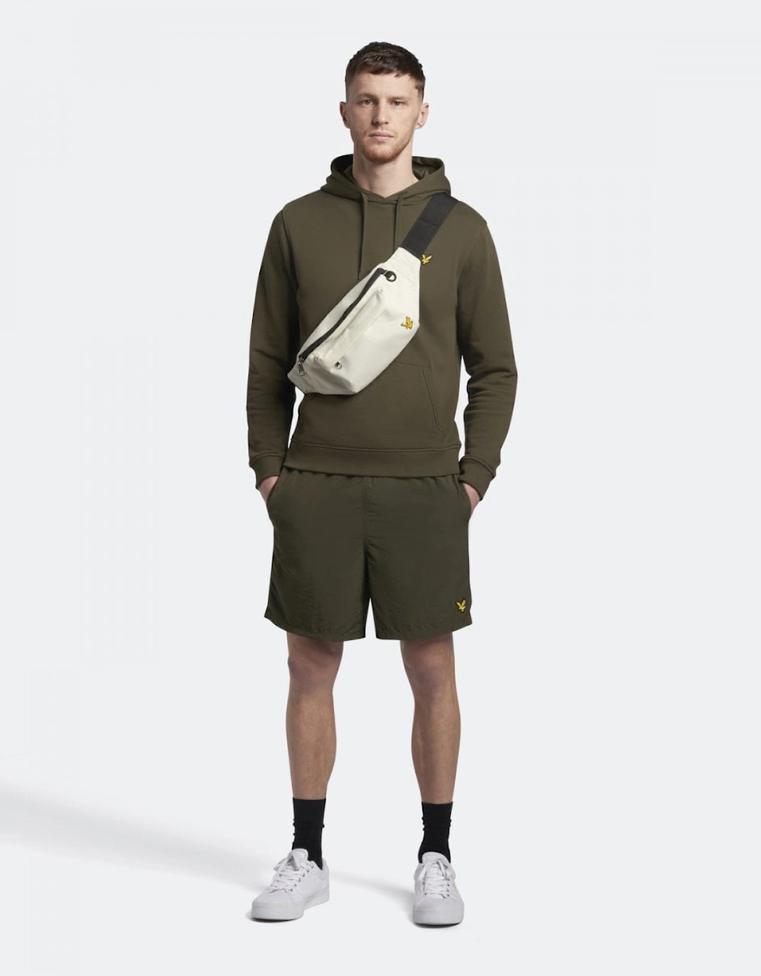 Lyle & Scott Mens Pullover Hoodie - W485 Olive