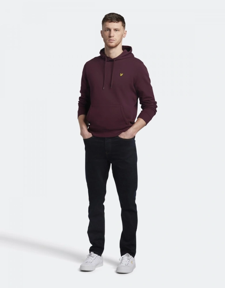 Lyle & Scott Mens Pullover Hoodie - Z562 Burgundy
