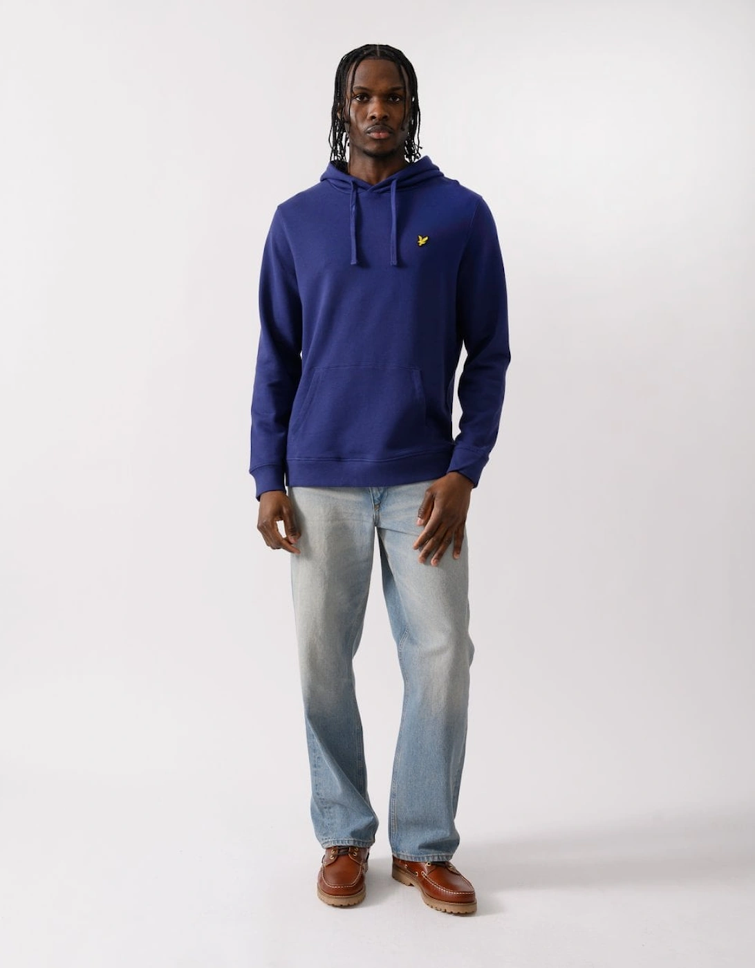 Lyle & Scott Mens Pullover Hoodie - X568 Deep Indigo