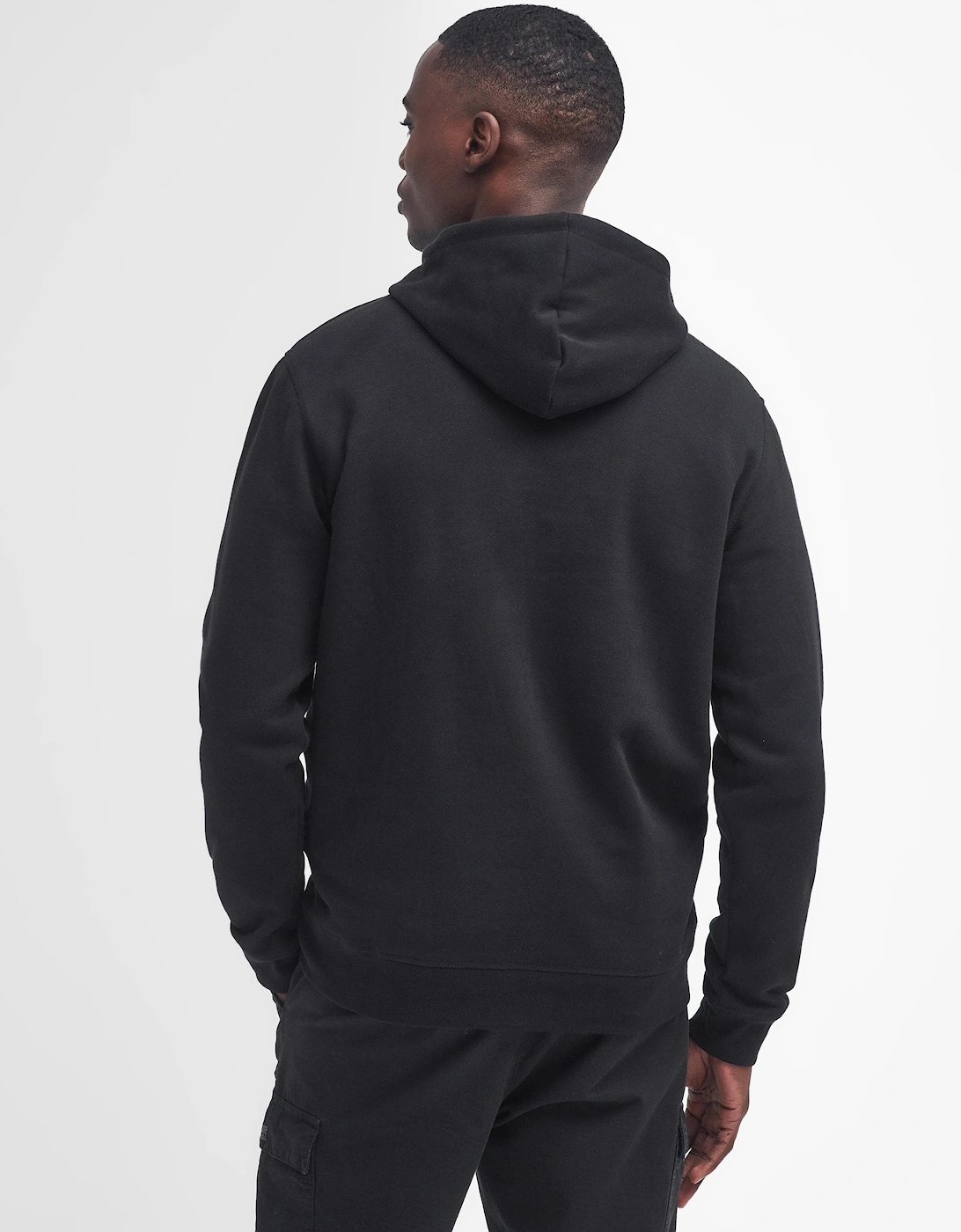 Small Logo Mens Hoodie - Black/Pewter