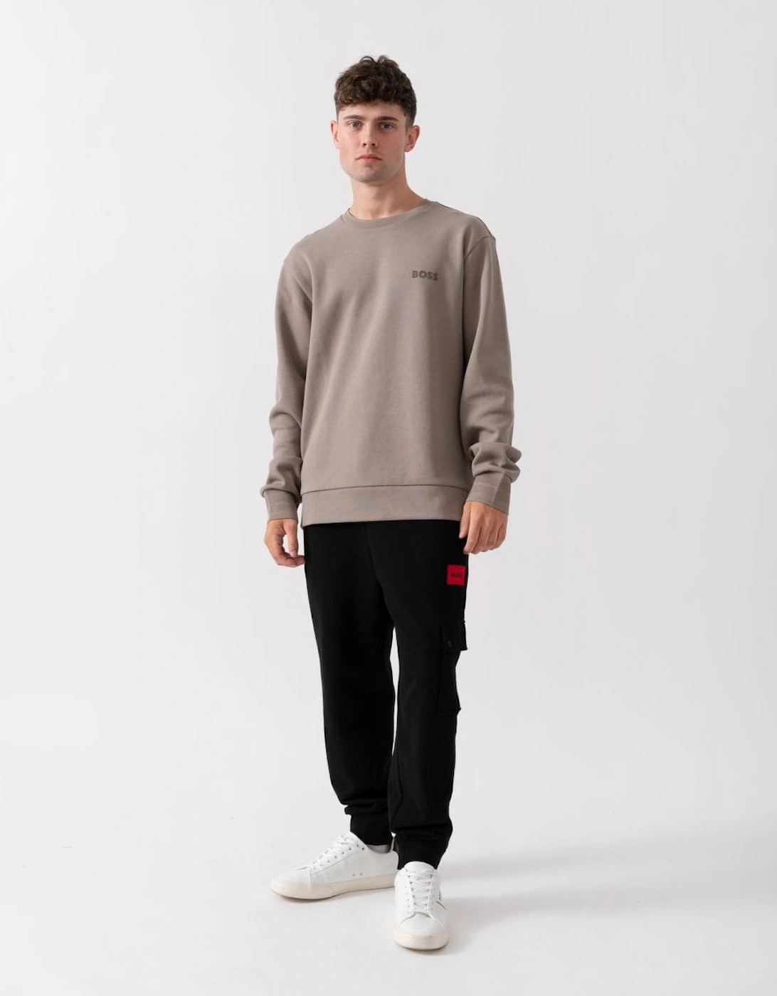 BOSS Green Salbo Mirror Mens Sweatshirt - Light/Pastel Green 334