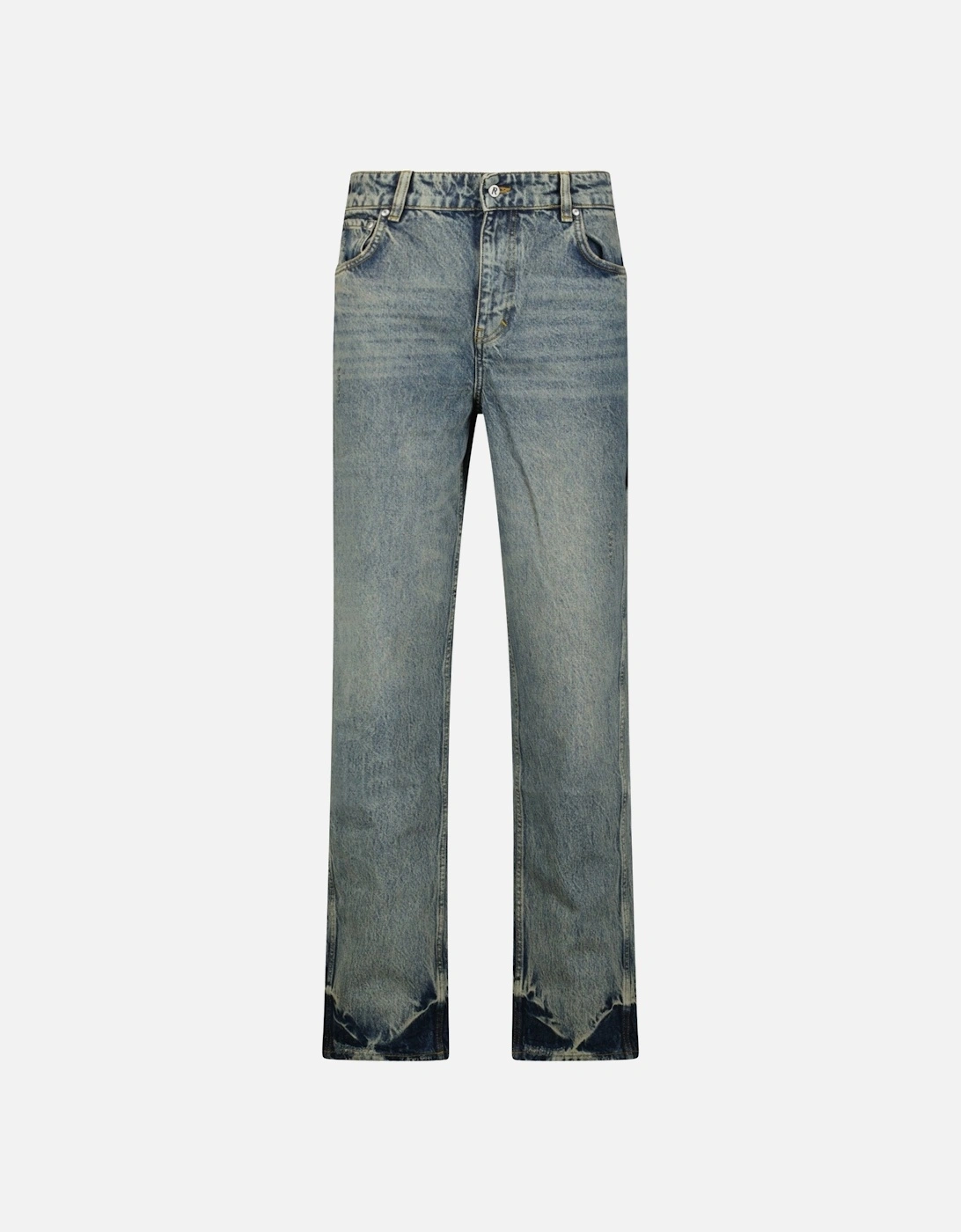 R2 Straight Leg Denim Jeans Mid Blue, 5 of 4