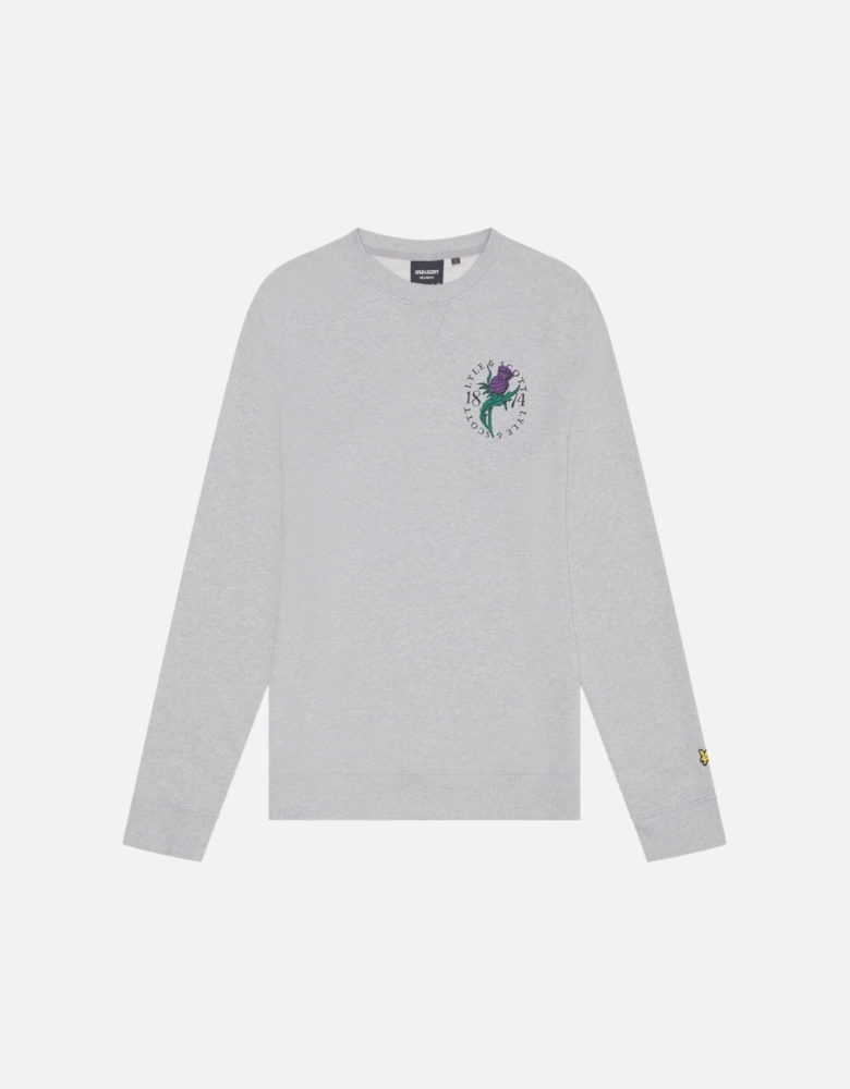 Thistle Flora Printed Crewneck Sweatshirt