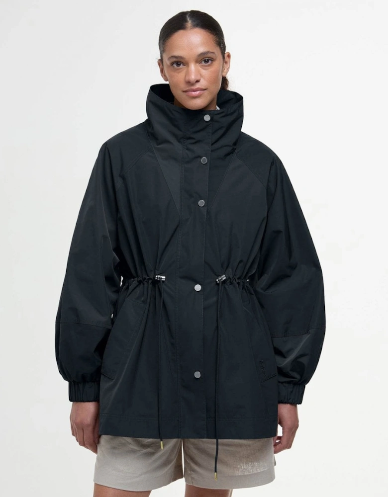 Suri Womens Showerproof Jacket - Black/Safari Dress Tartan