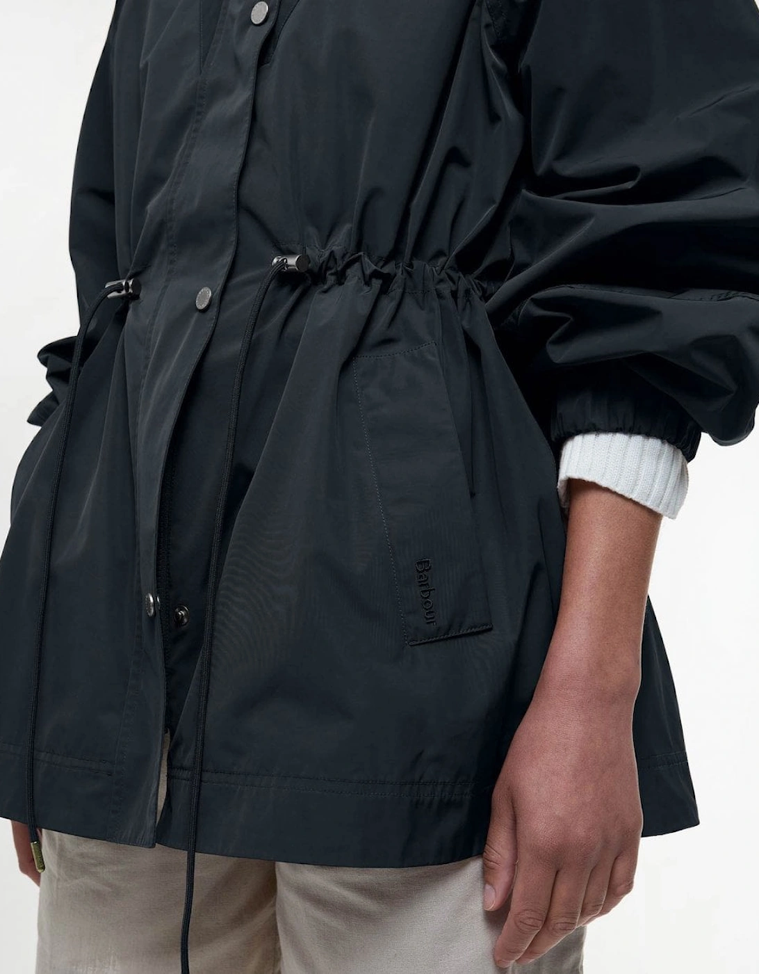 Suri Womens Showerproof Jacket - Black/Safari Dress Tartan