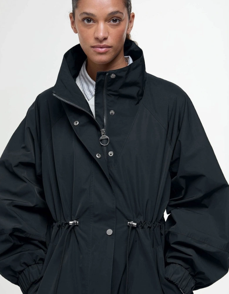 Suri Womens Showerproof Jacket - Black/Safari Dress Tartan