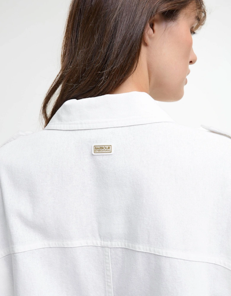 Harlow Womens Midi Dress - White