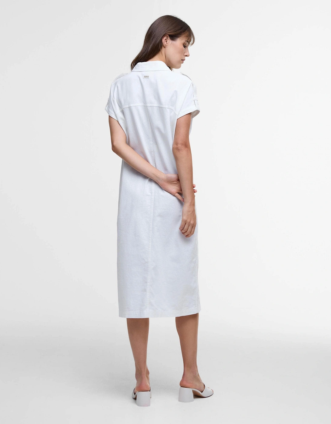 Harlow Womens Midi Dress - White