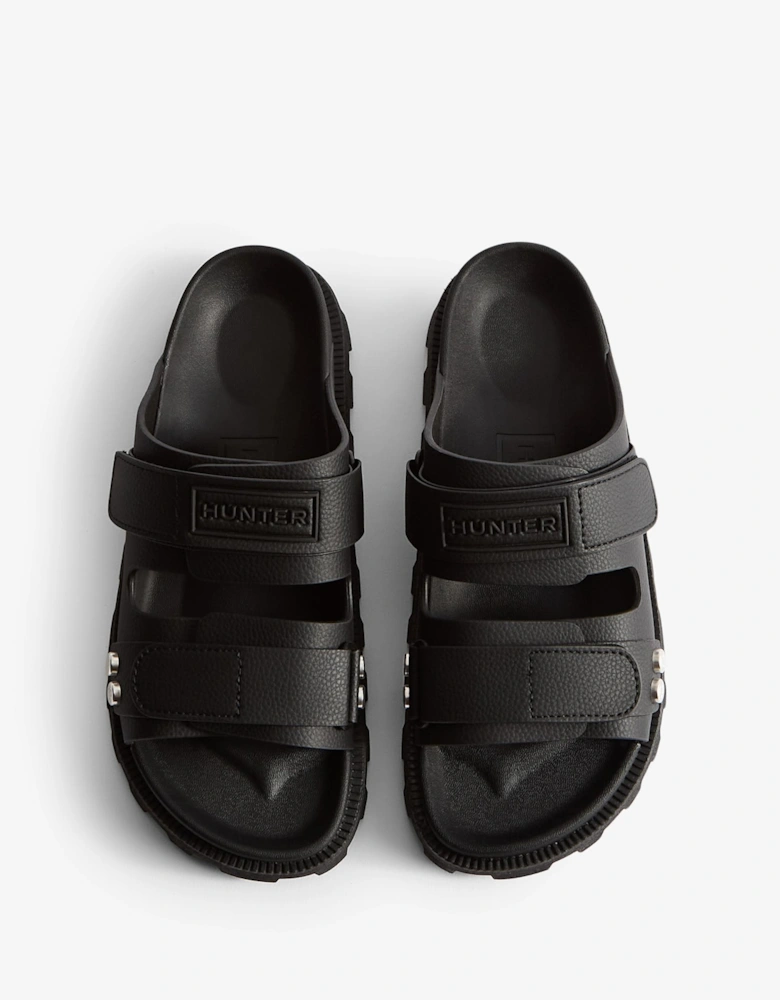 Womens Vegan Synthetic Sandal - Black