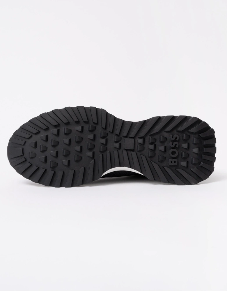 BOSS Orange Jonah Mixed-Material Trainers with Mesh Details and Branding - Dark Blue 406