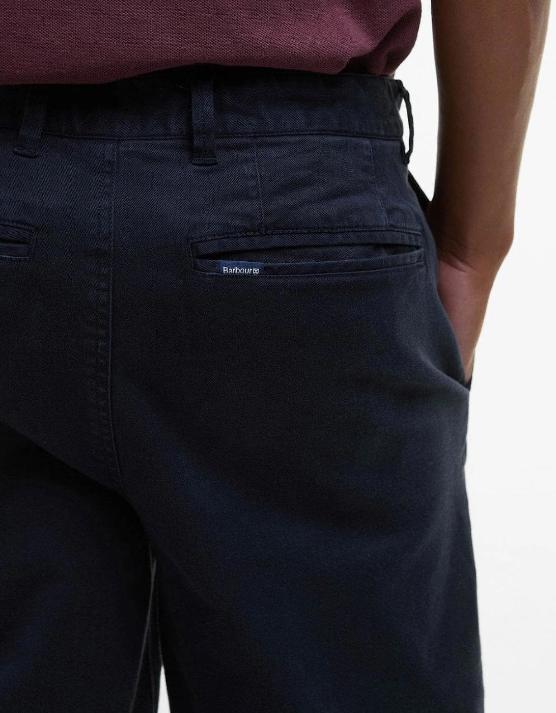 Mens Washed Twill Chino Shorts - Dark Navy