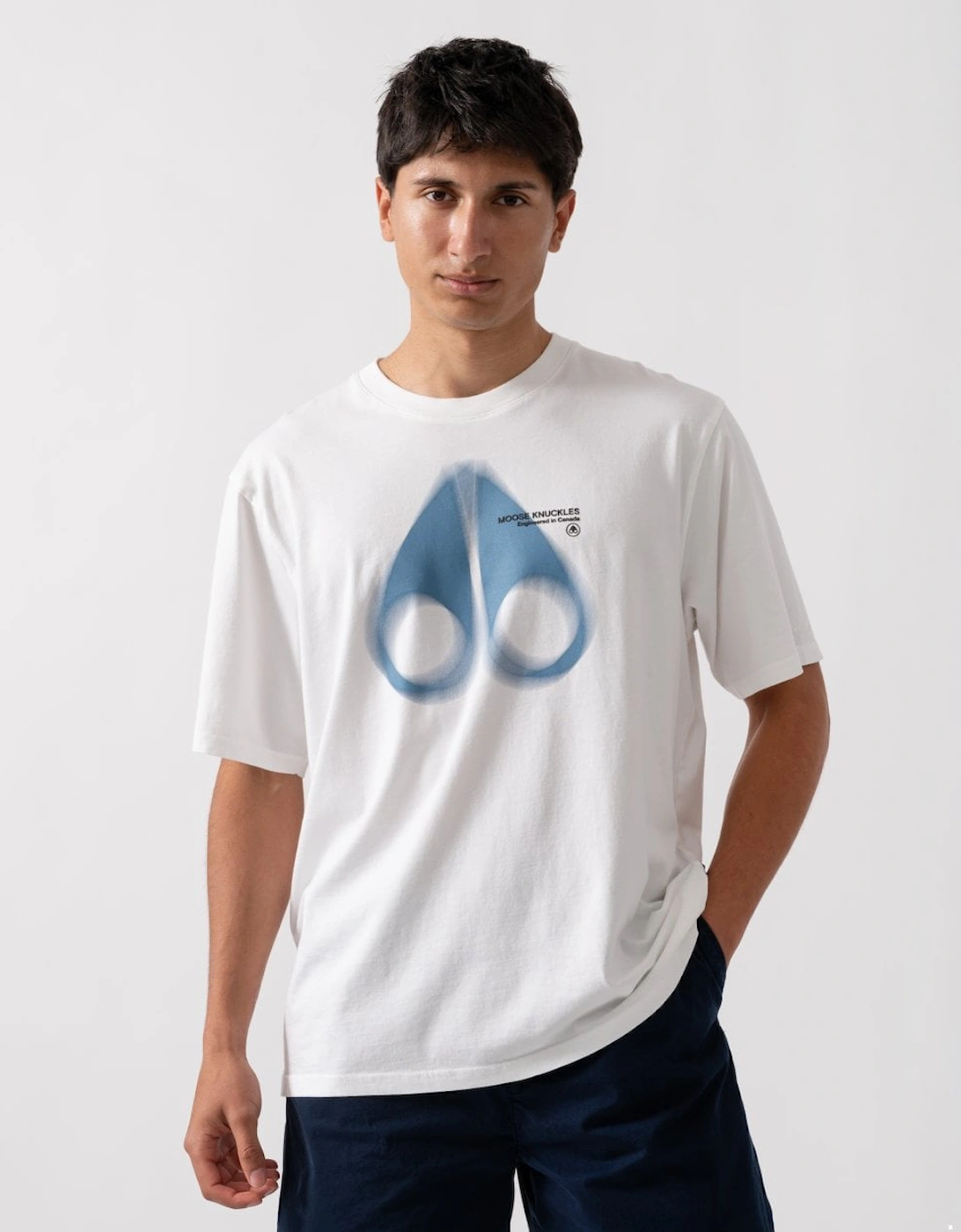 Maurice Mens Blur Logo T-Shirt - Milky Way 891, 6 of 5
