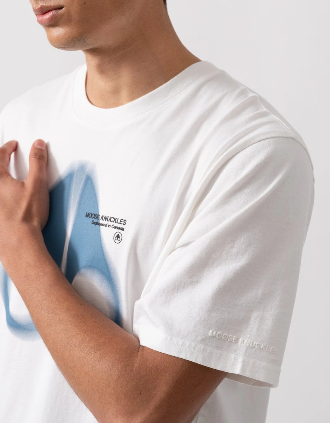 Maurice Mens Blur Logo T-Shirt - Milky Way 891