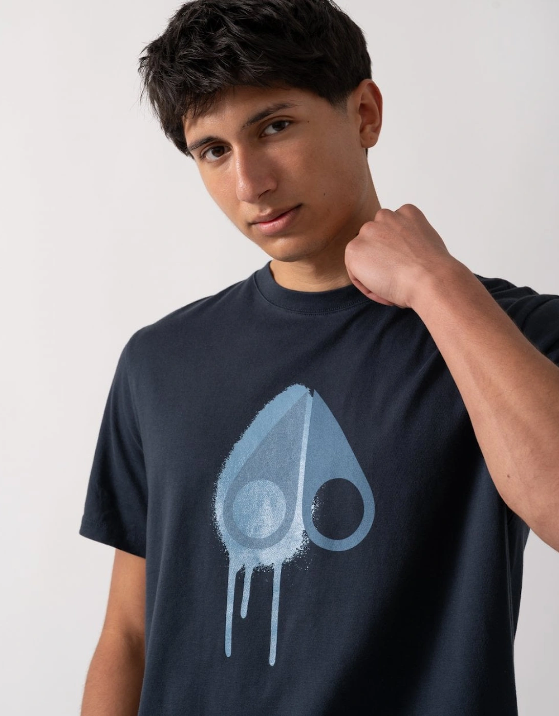 Augustine Mens Printed Logo T-Shirt - Navy/Sea 1670