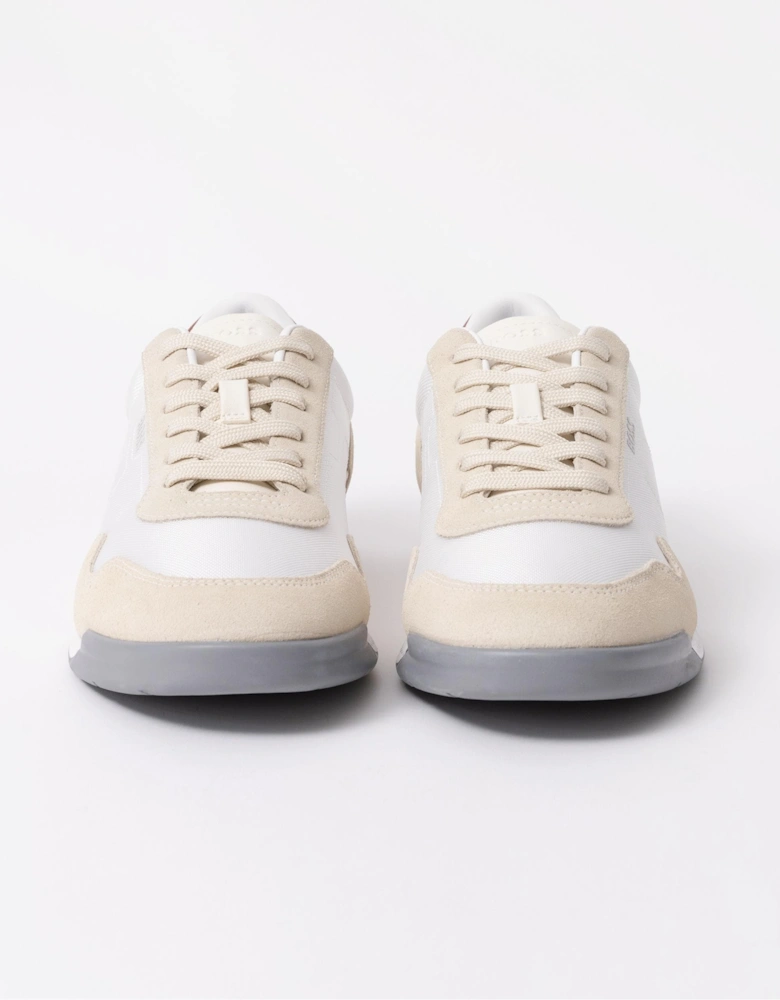 BOSS Orange Titanium Mens Mixed Material Lace-Up Trainers with Suede Trims - Open White 126