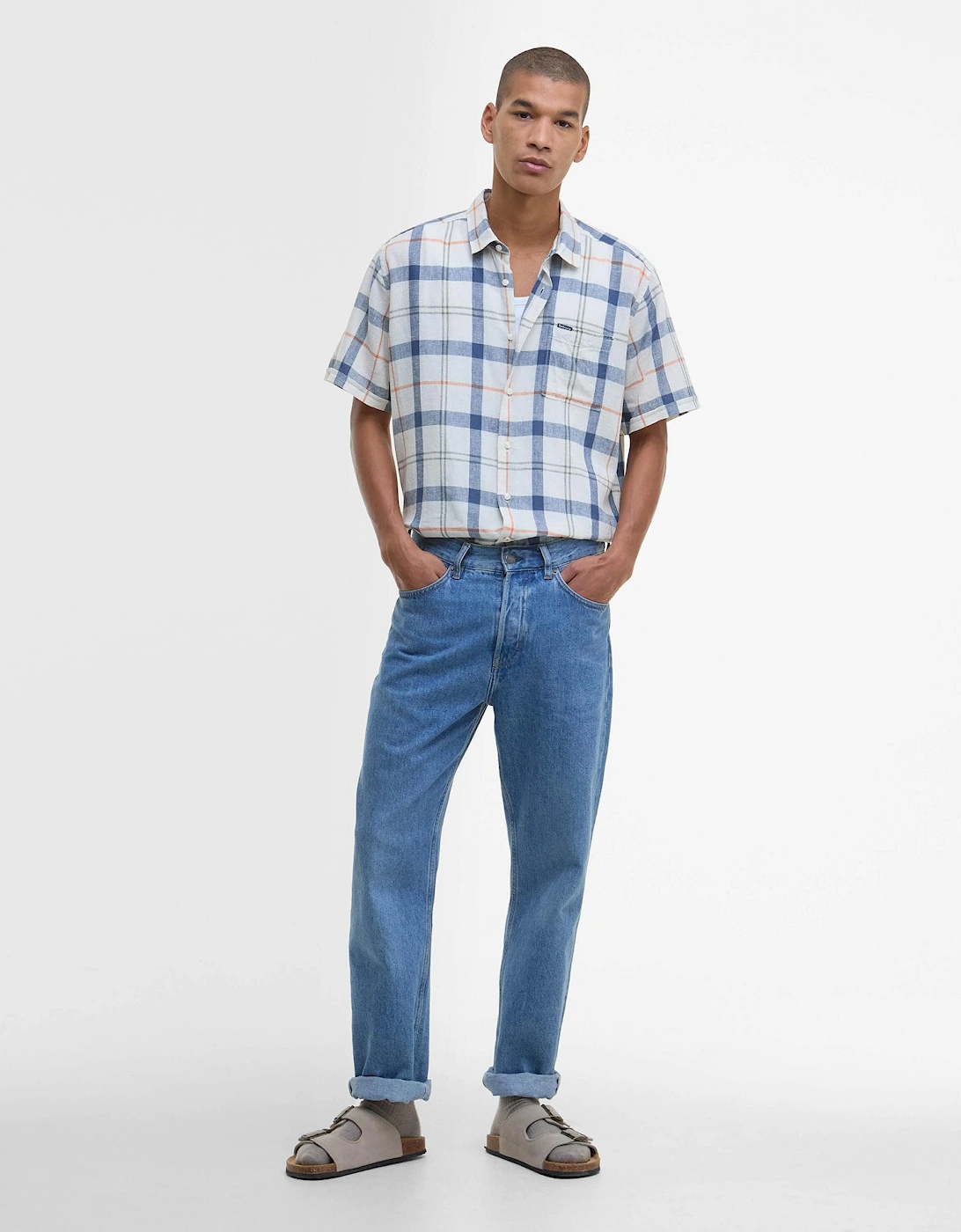 Croft Mens Summer Shirt - Sea Haze Tartan