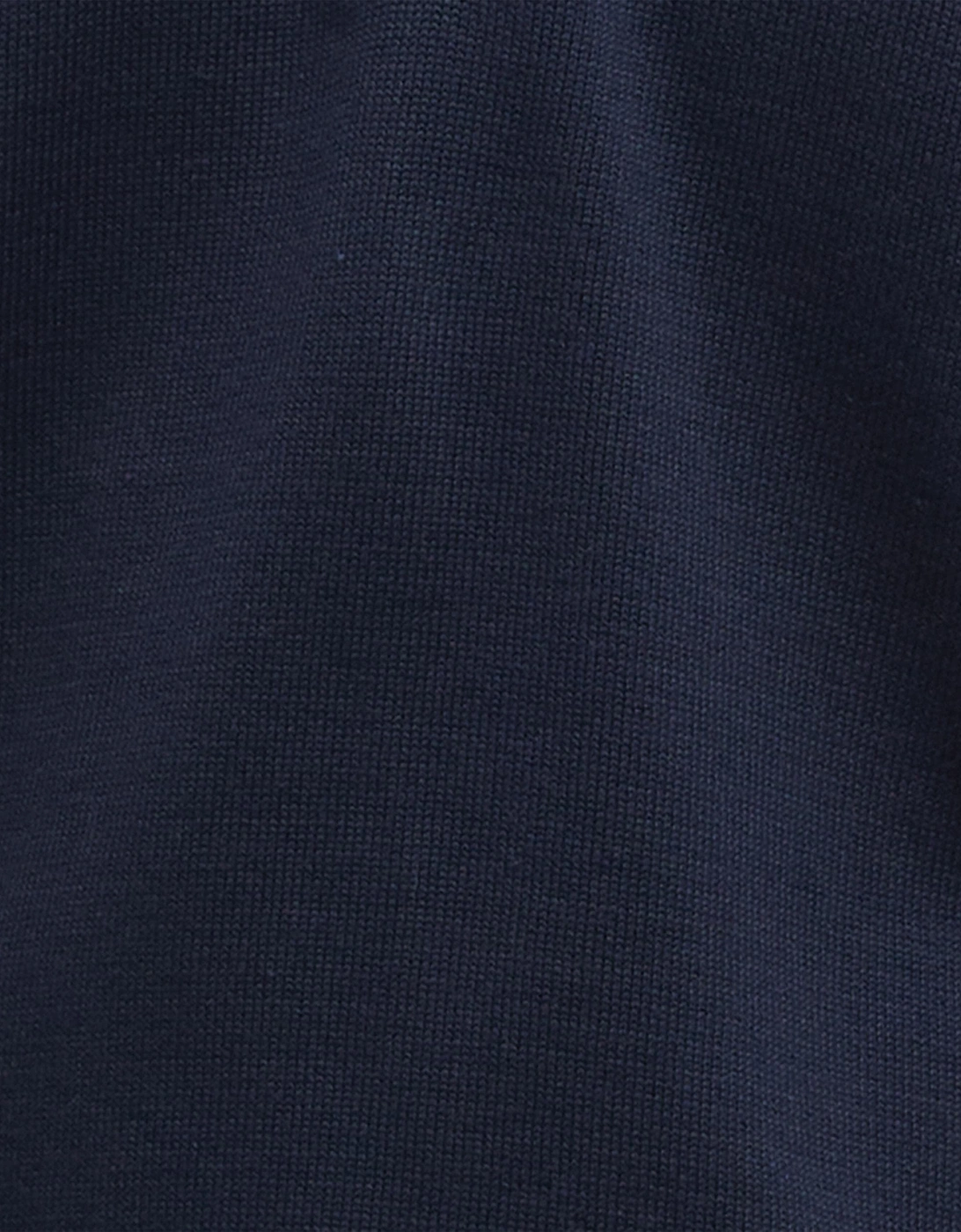 Cotton Mens Half Zip Jumper - Navy