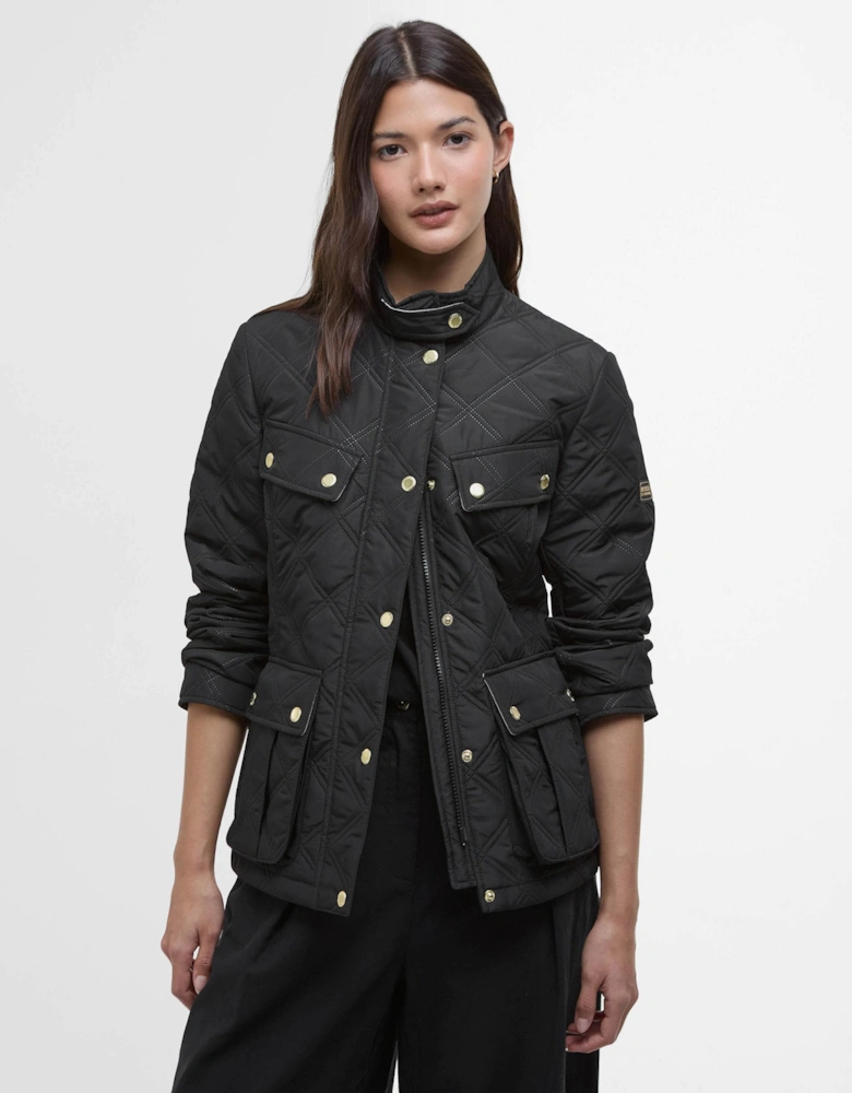 Halsey Womens Quilted Jacket - Black/Black