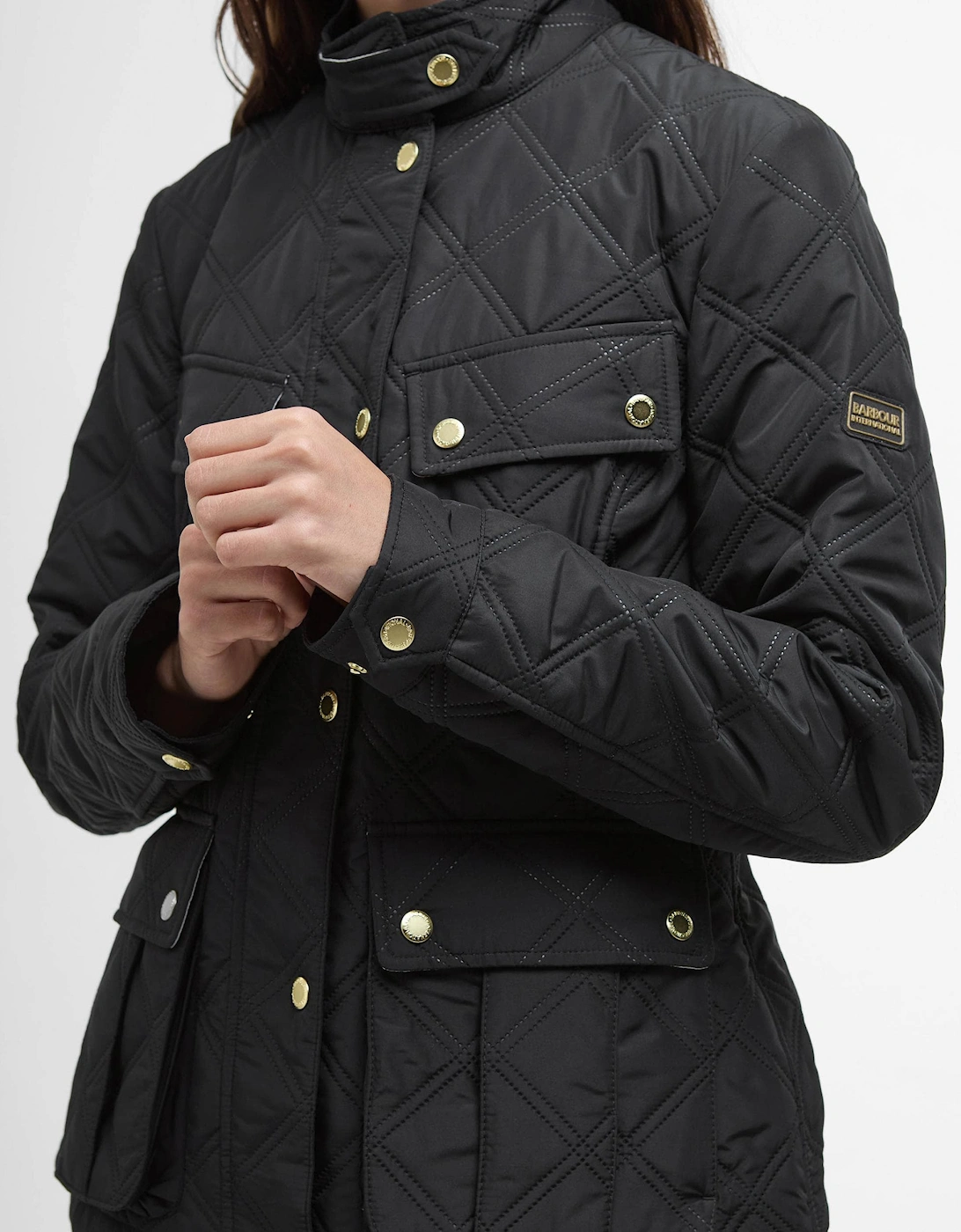 Halsey Womens Quilted Jacket - Black/Black