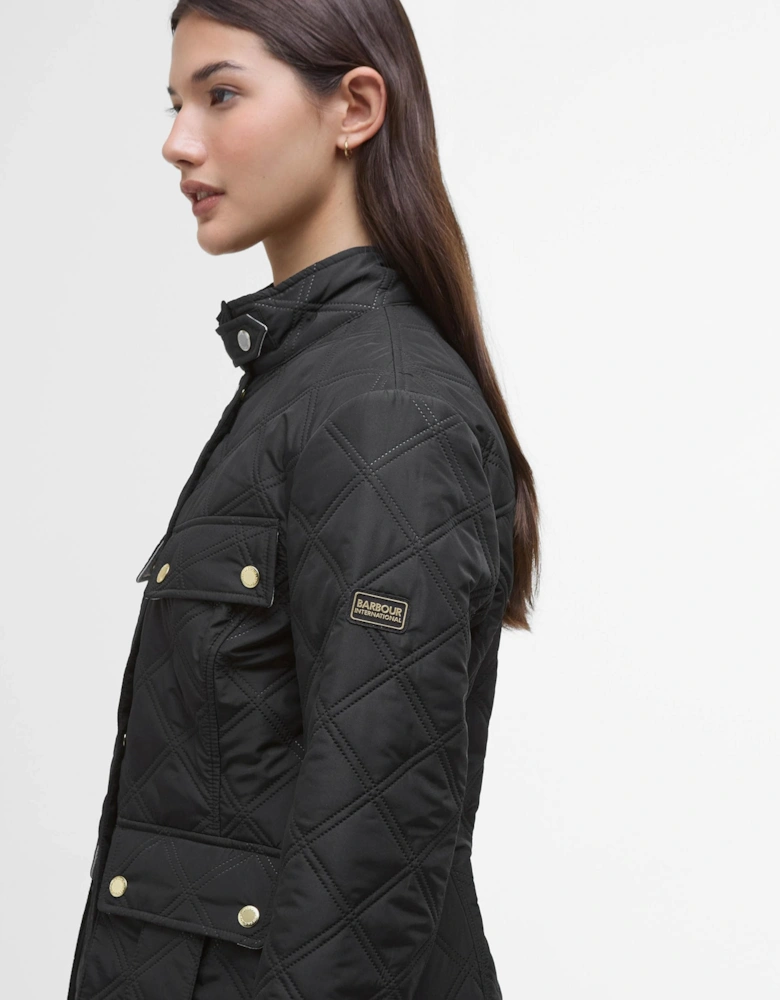 Halsey Womens Quilted Jacket - Black/Black