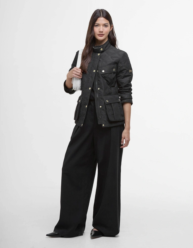 Halsey Womens Quilted Jacket - Black/Black