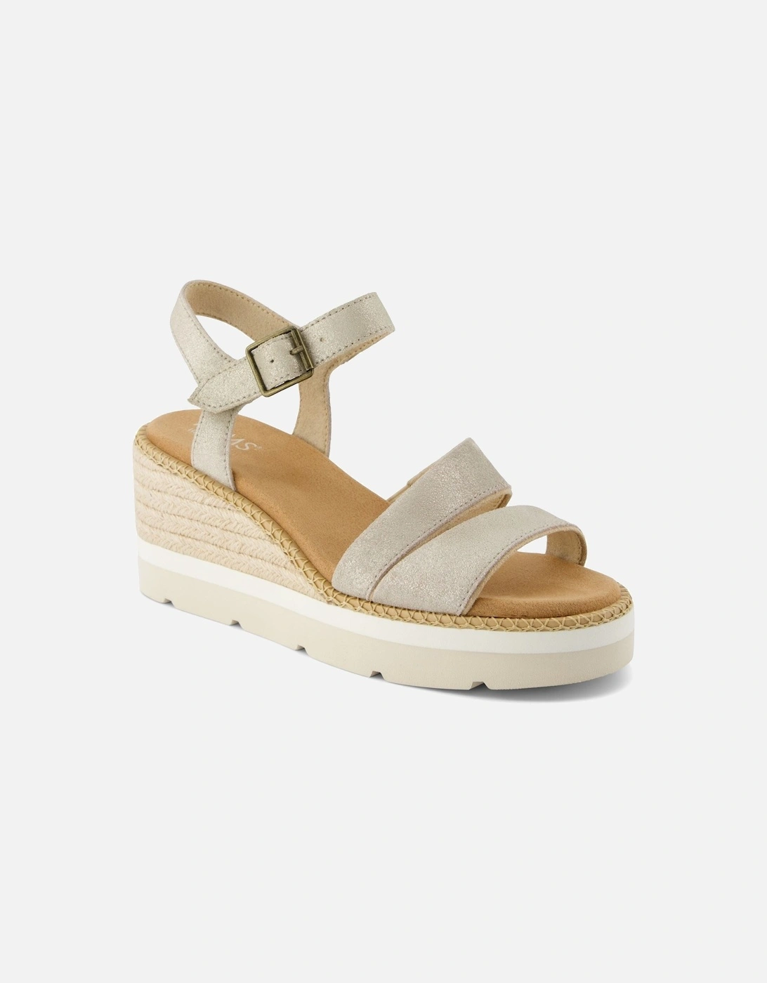 Darya Leather Women's Champagne Sandals, 6 of 5