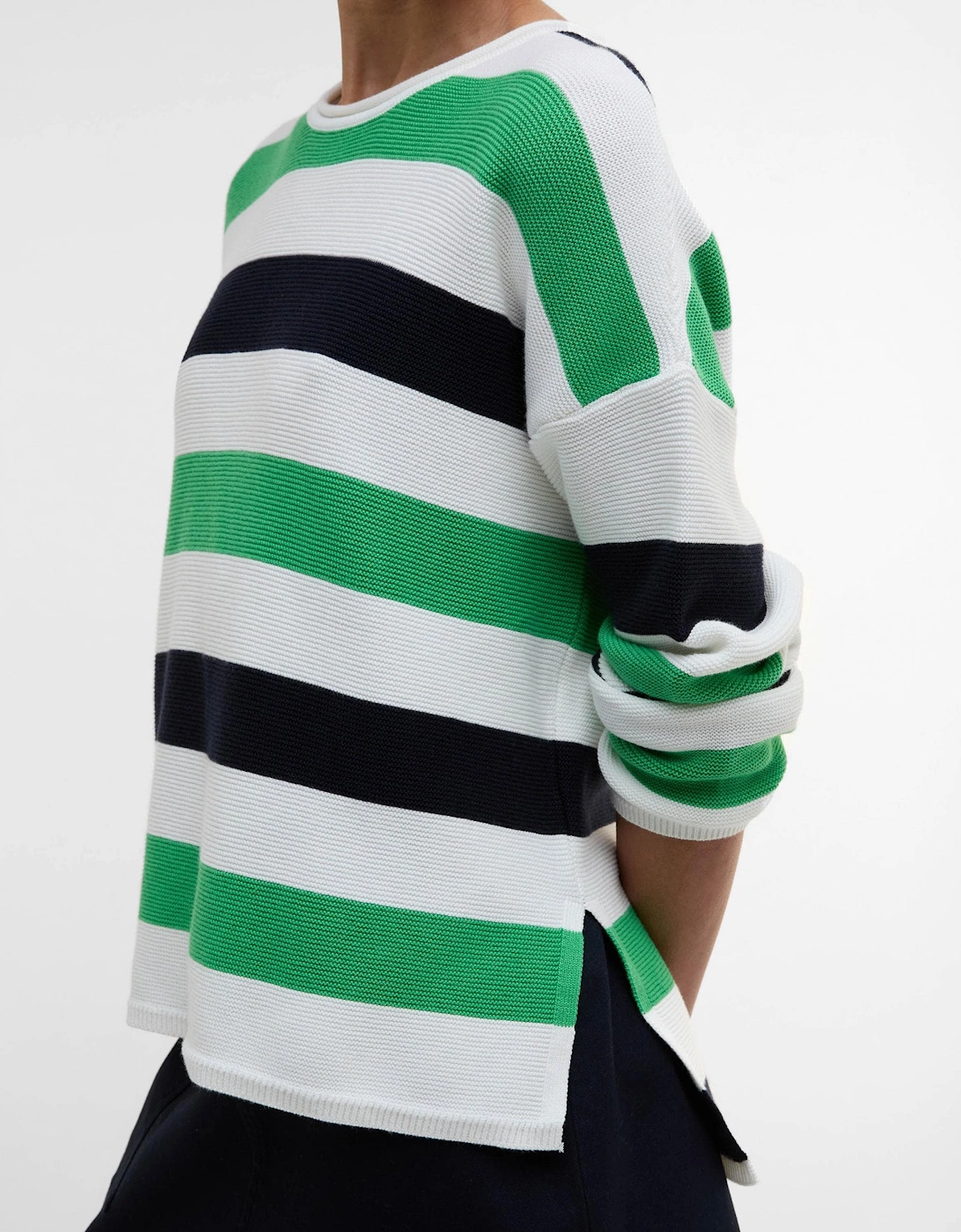 Marine Stripe Womens Knitted Jumper - Multi Stripe