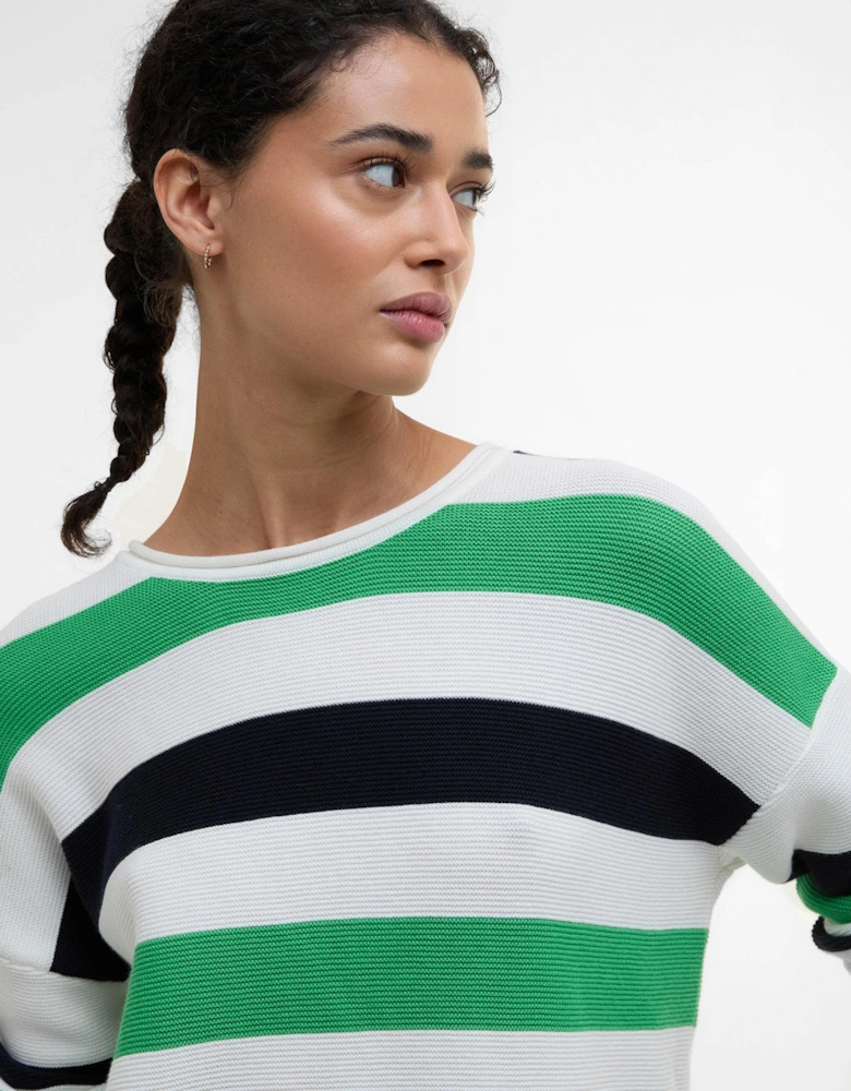 Marine Stripe Womens Knitted Jumper - Multi Stripe