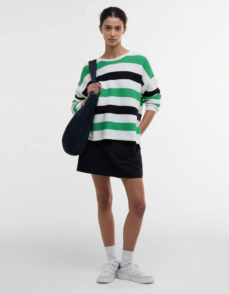 Marine Stripe Womens Knitted Jumper - Multi Stripe