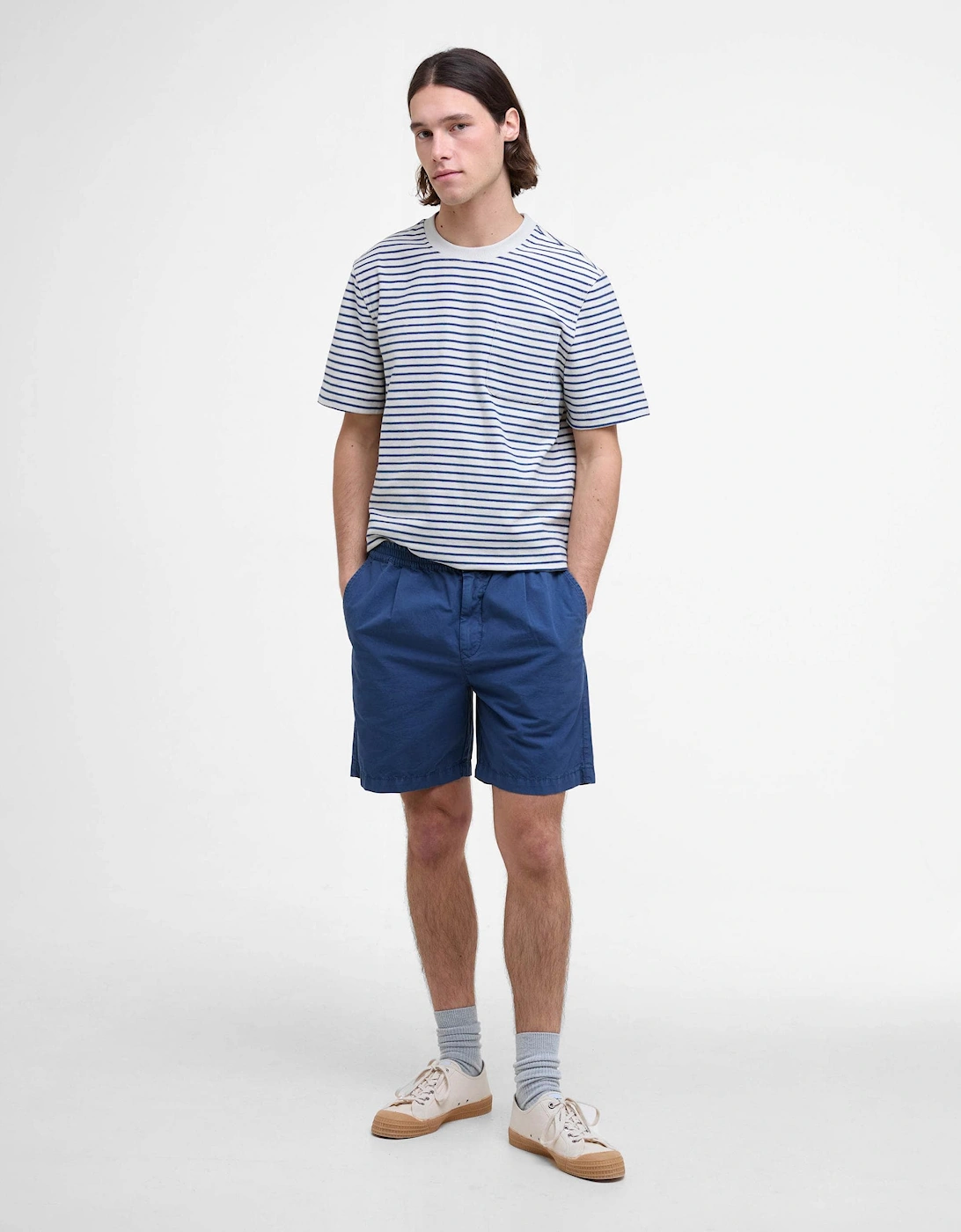 Frensham Mens Striped T-Shirt - Oatmeal