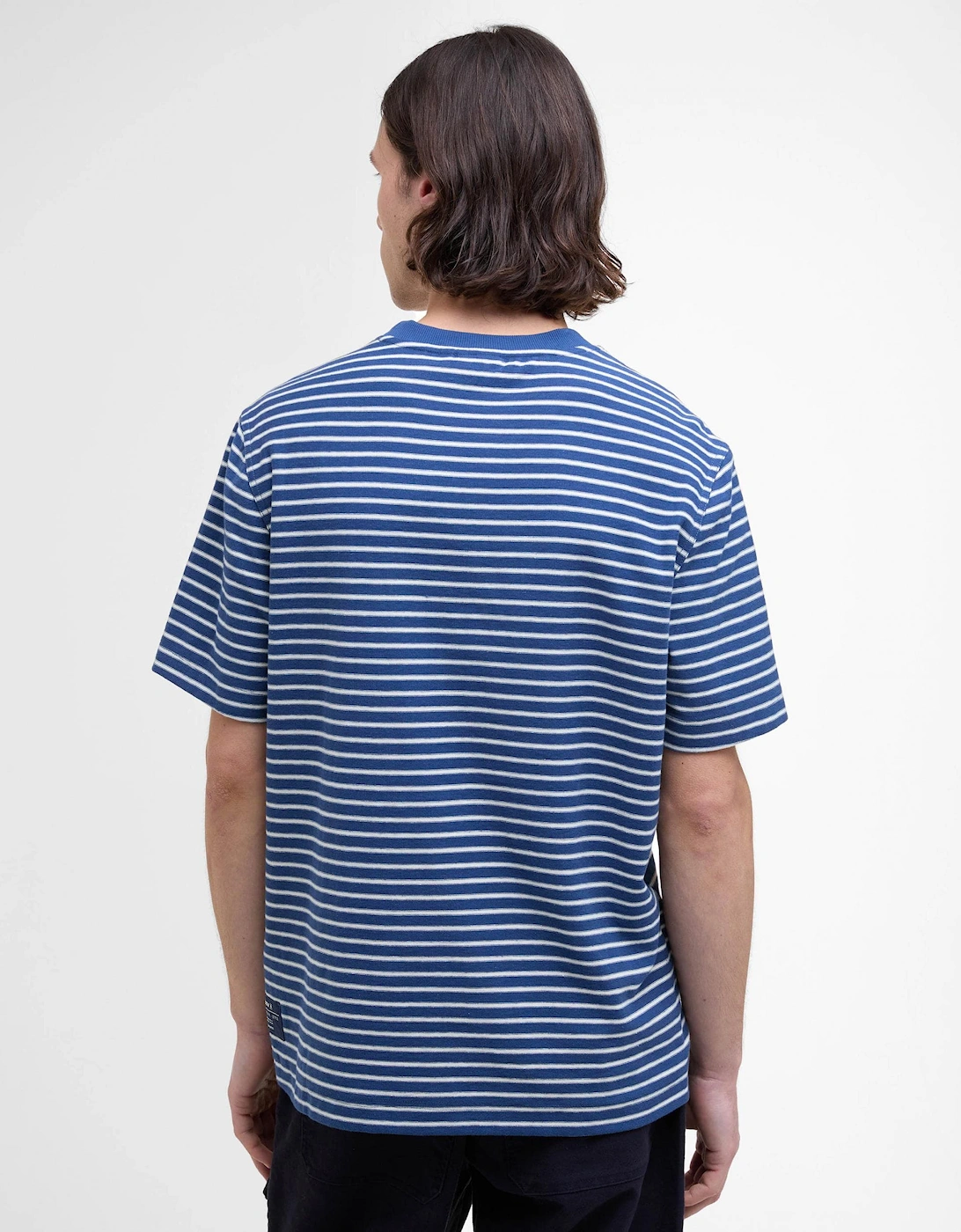 Frensham Mens Striped T-Shirt - Dark Denim