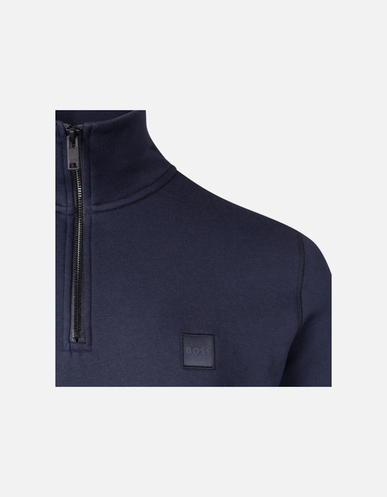 BOSS Quarter Zip Zetrust Sweatshirt Dark Blue