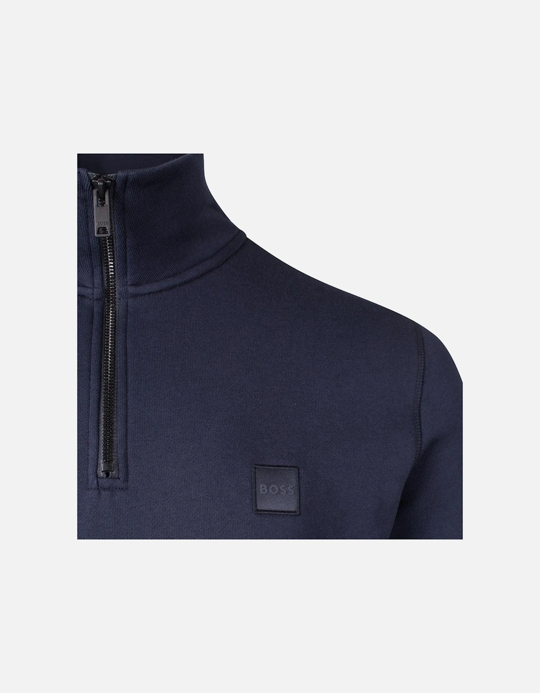 BOSS Quarter Zip Zetrust Sweatshirt Dark Blue
