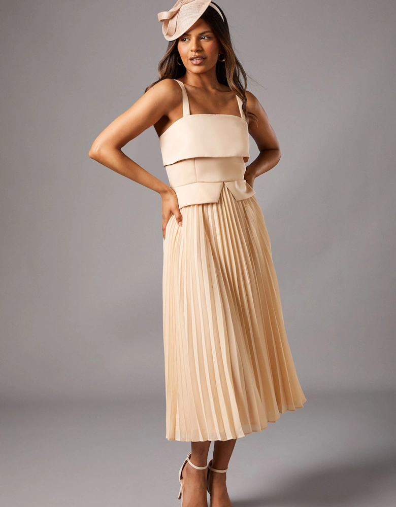 Petite Square Neck Midi Dress