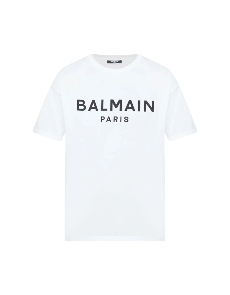 Paris Bold Brand Logo White T-Shirt