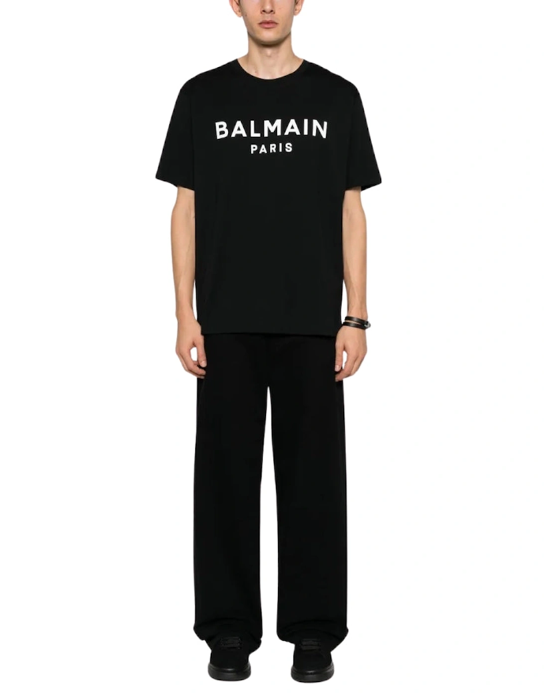 Paris Bold Brand Logo Black T-Shirt