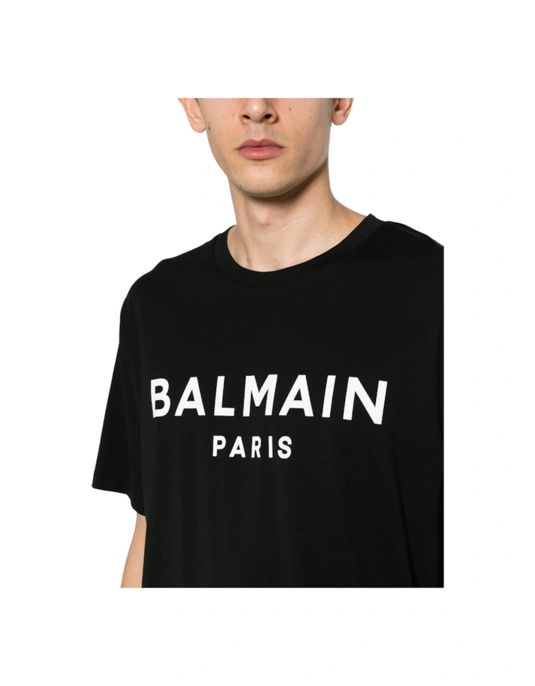 Paris Bold Brand Logo Black T-Shirt
