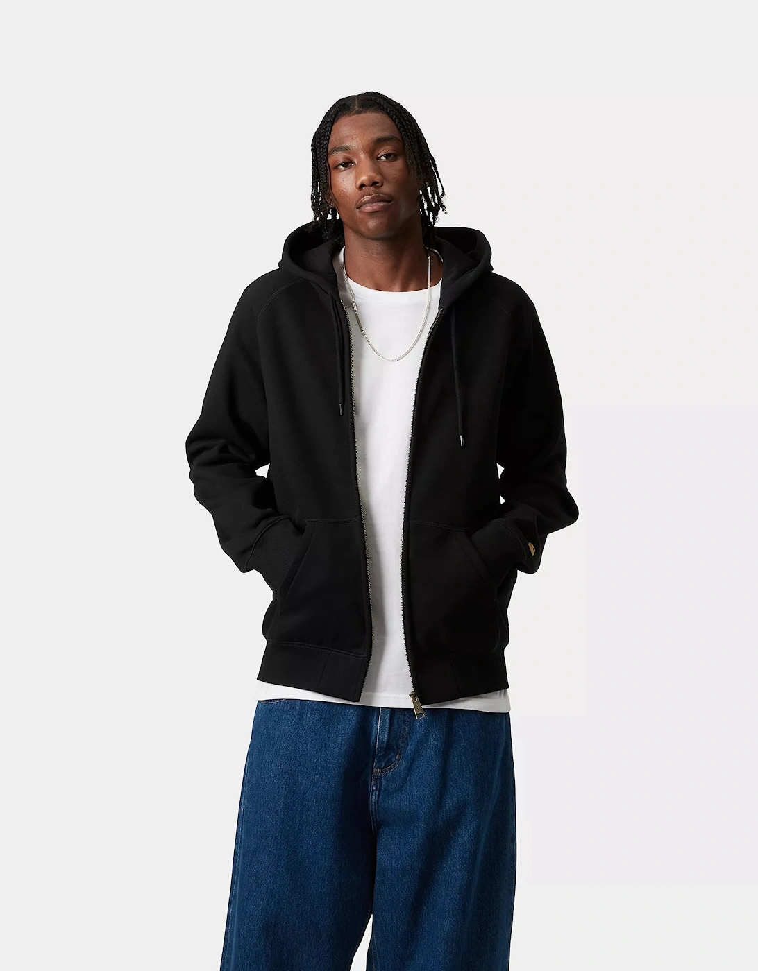 CARHARTT HOODED CHASE JACKET BLACK/GOLD